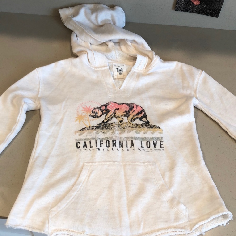 Girls billabong CA Love sweatshirt